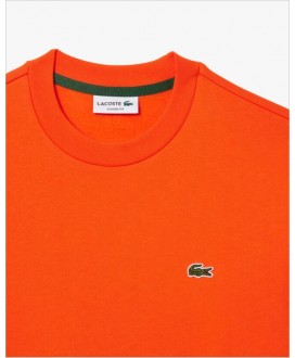 Sudadera felpa cepillada naranja LACOSTE