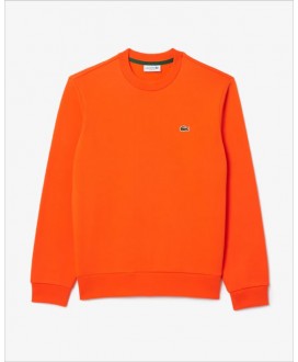 Sudadera felpa cepillada naranja LACOSTE