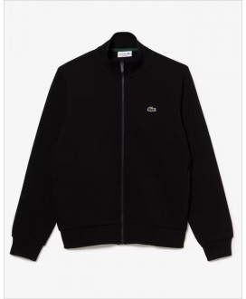 Sudadera negra cuello alto cremallera LACOSTE