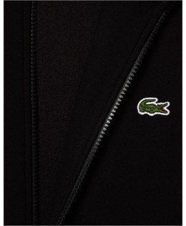 Sudadera negra cuello alto cremallera LACOSTE