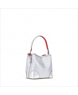 Bolso pequeño plata tipo cubo strass VALENTINO