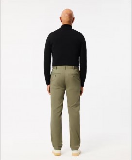 Pantalón chino algodón verde slim fit LACOSTE