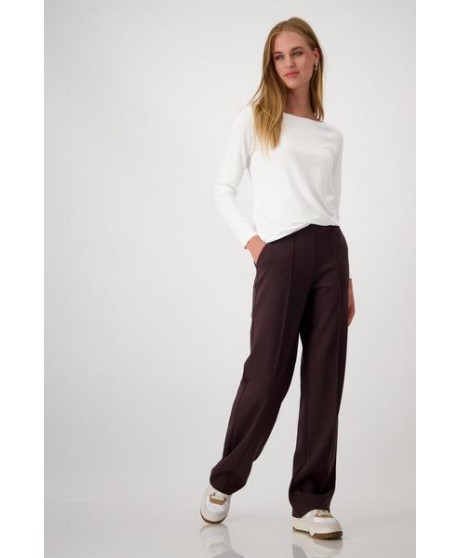 Pantalón jogger marrón goma cintura letras MONARI