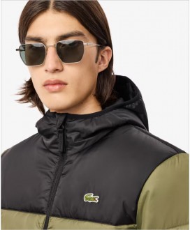 Chaqueta impermeable acolchada verde LACOSTE