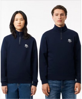 Sudadera unisex cuello alto cremallera marino LACOSTE