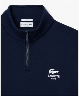 Sudadera unisex cuello alto cremallera marino LACOSTE