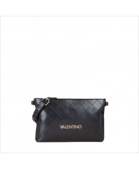 Bolso mano negro mediano logo de metal VALENTINO