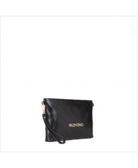 Bolso mano negro mediano logo de metal VALENTINO