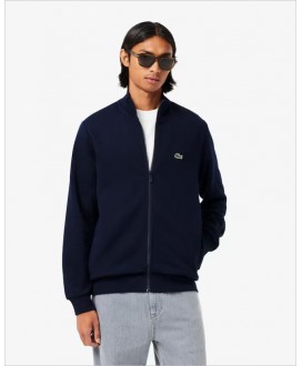 Sudadera gris cuello alto cremallera LACOSTE