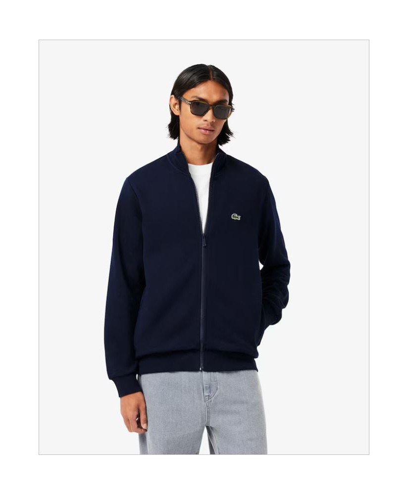 Sudadera gris cuello alto cremallera LACOSTE