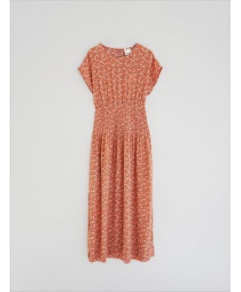 Vestido print pétalos coral INDI&COLD