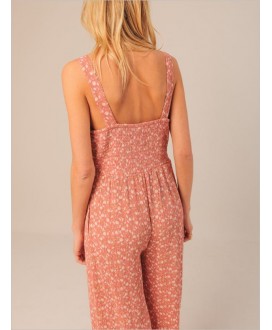 Mono crep print pétalos coral INDI&COLD