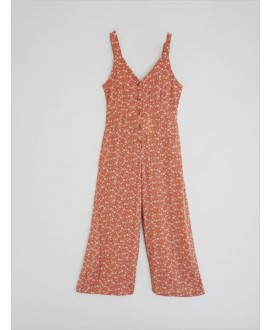 Mono crep print pétalos coral INDI&COLD