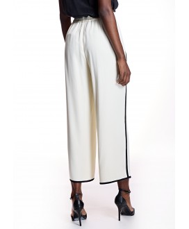 Pantalón culotte crudo tira negra ALBA CONDE