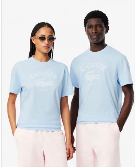 Camiseta logo celeste unisex LACOSTE