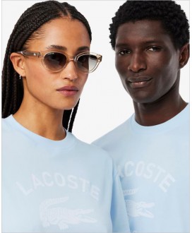Camiseta logo celeste unisex LACOSTE