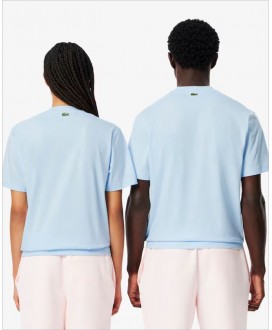 Camiseta logo celeste unisex LACOSTE
