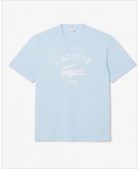 Camiseta logo celeste unisex LACOSTE