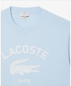 Camiseta logo celeste unisex LACOSTE