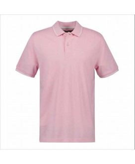 Polo piqué rosa rebite blanco GANT