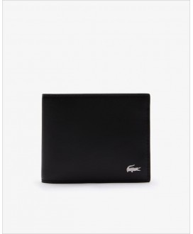 Cartera piel negra NH1115 LACOSTE