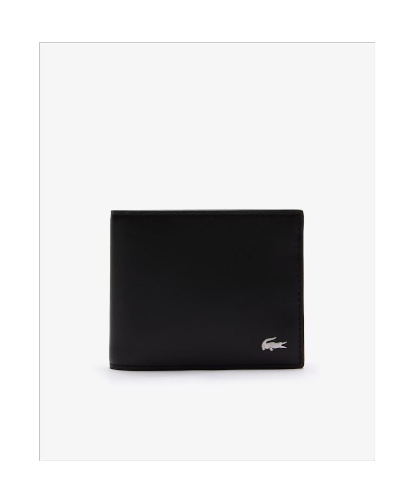 Cartera piel negra NH1115 LACOSTE