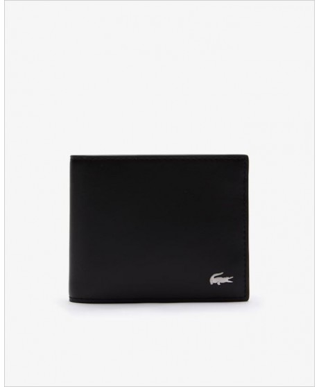 Cartera piel negra NH1115 LACOSTE