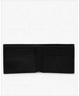 Cartera piel negra NH1115 LACOSTE