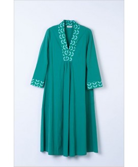 Vestido verde liso HONGO