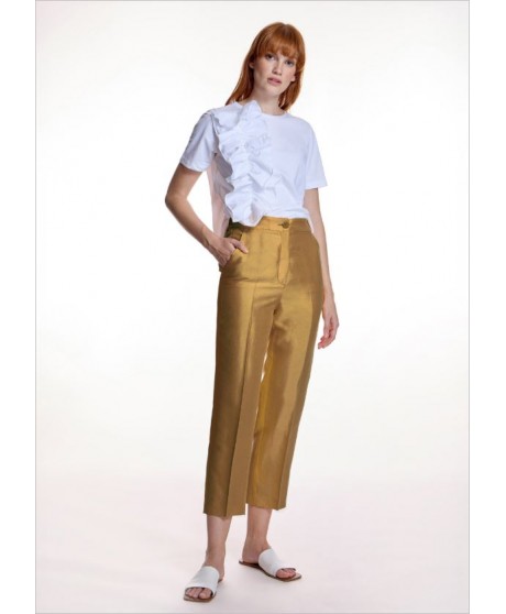 Pantalón vestir goma cintura camel ALBA CONDE