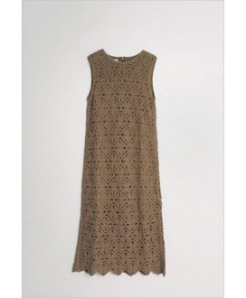 Vestido marrón crochet INDI&COLD