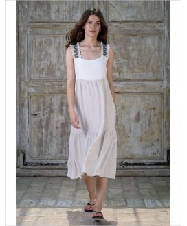 Vestido tirante crudo HONGO