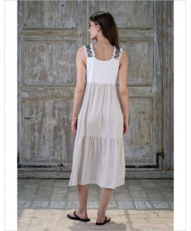 Vestido tirante crudo HONGO