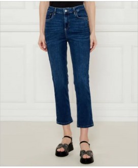 Pantalón vaquero recto cinturón tachuelas LIU JO
