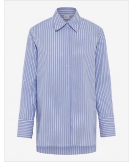 Camisa oversize azul raya blanca strass BRAX