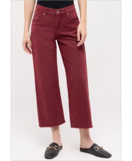 Pantalón culotte granate desflecado Linn Fringe ANGELS
