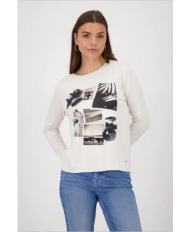 Camiseta manga larga cruda colage cámaras MONARI