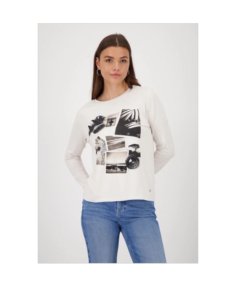 Camiseta manga larga cruda colage cámaras MONARI