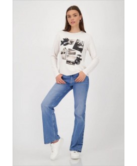 Camiseta manga larga cruda colage cámaras MONARI