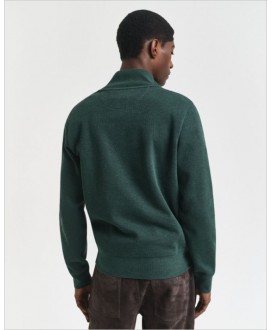 Sudadera con media cremallera  verde GANT