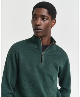 Sudadera con media cremallera  verde GANT