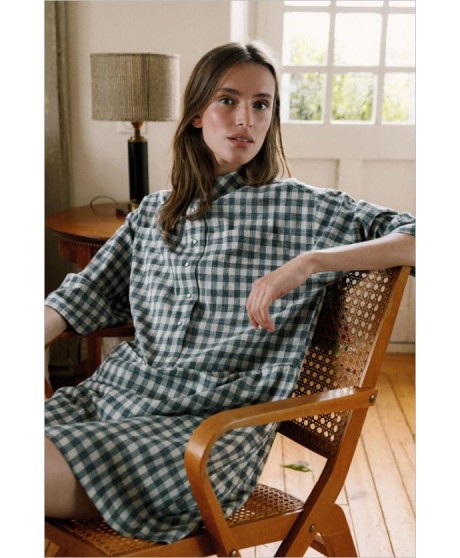 Vestido cuadros vichy indigo INDI&COLD
