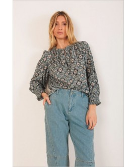 Camisa estampado azul azafata INDI&COLD