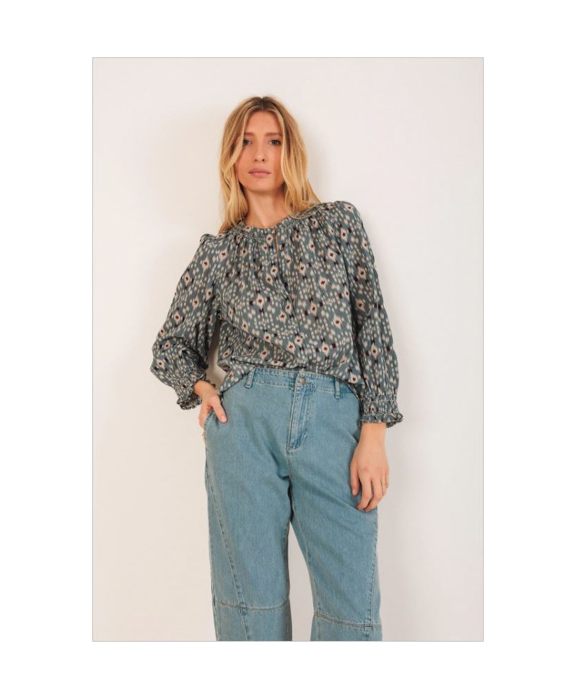 Camisa estampado azul azafata INDI&COLD