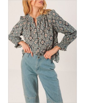 Camisa estampado azul azafata INDI&COLD