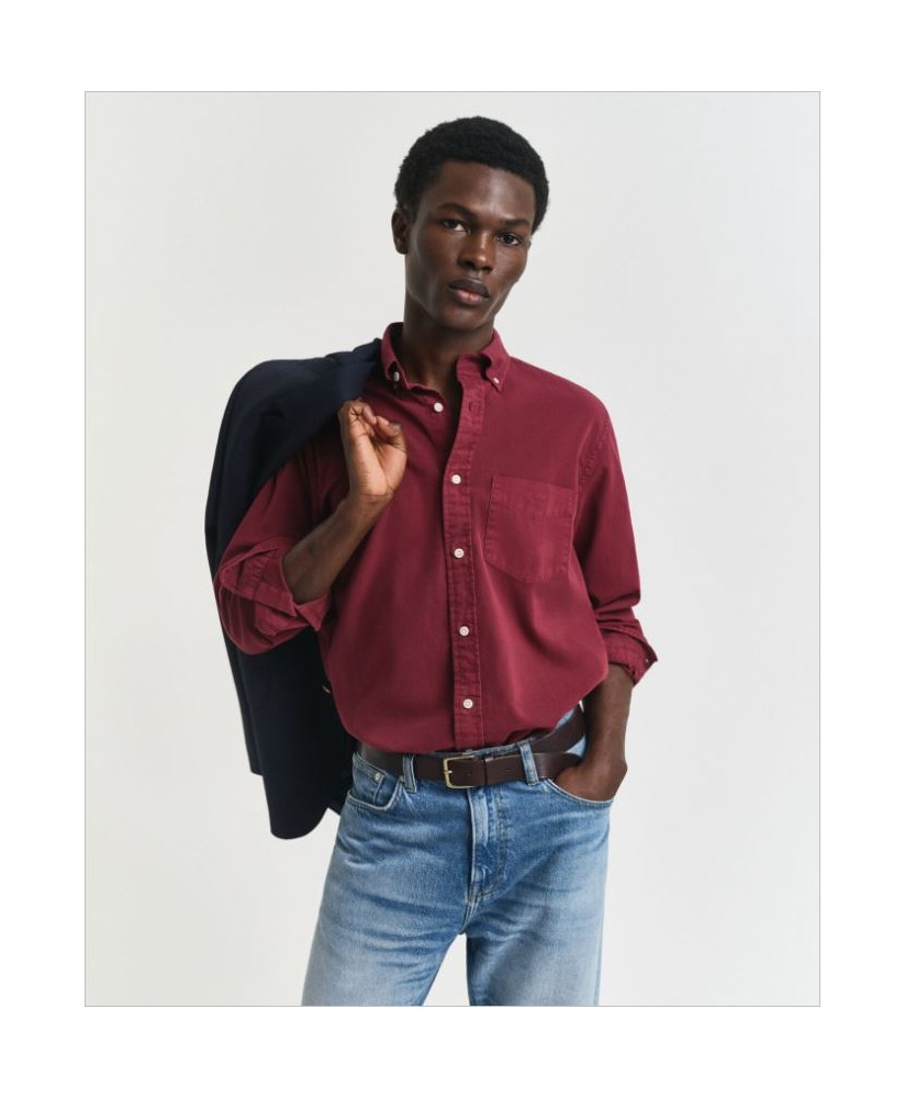 Camisa Regular Fit sarga teñida en prenda GANT