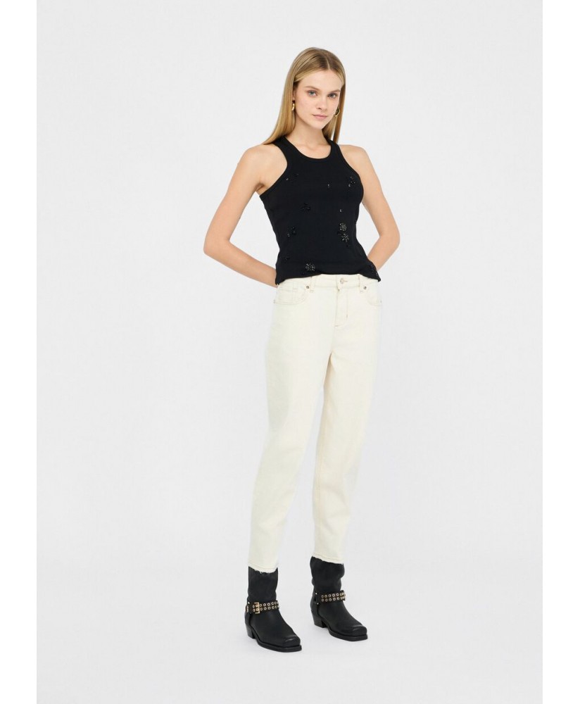Pantalón tobillero carrot fit crudo LIU JO