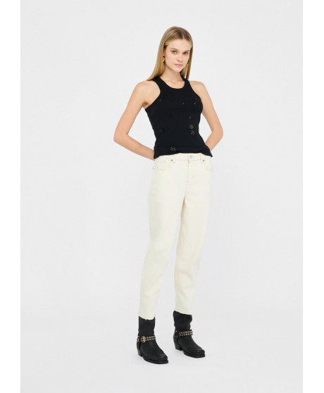 Pantalón tobillero carrot fit crudo LIU JO