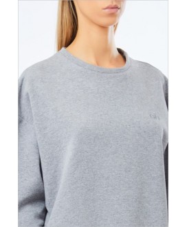 Sudadera gris cuello camisa strass extraíble LIU JO