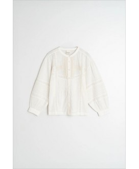 Camisa blanca bordado étnico INDI&COLD